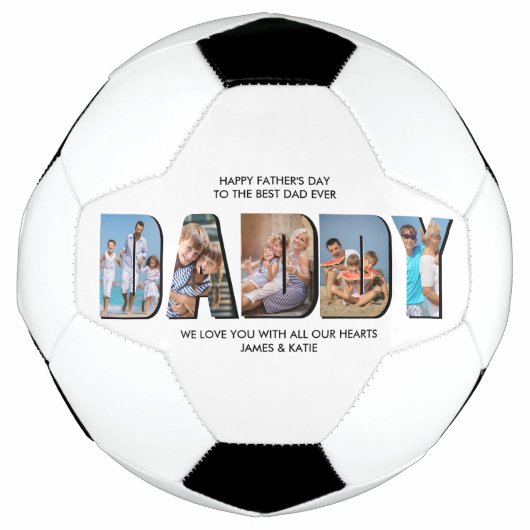 DADDYレター切り出しフォトコラージュカスタム文字 サッカーボール (正面)