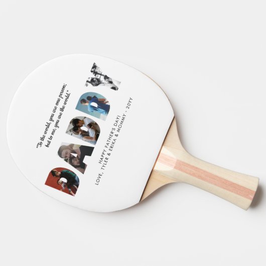 DADDY写真エレガントコラージュお父さんの日 卓球ラケット (横)