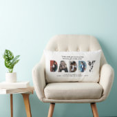 DADDY写真モダンコラージュパパハッピーパパの日 ランバークッション (椅子)