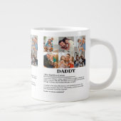 Daddy定パーソナライズされた義6フォトコラージュ ジャンボコーヒーマグカップ (右)