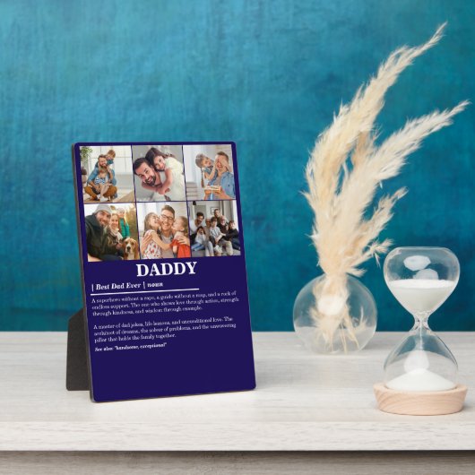 Daddy定パーソナライズされた義6フォトコラージュ フォトプラーク (側面)