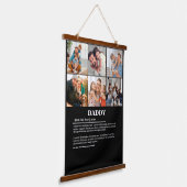 Daddy定パーソナライズされた義6フォトコラージュ 吊り下げ型タペストリー (傾斜あり)
