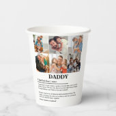 Daddy定パーソナライズされた義6フォトコラージュ 紙コップ (裏面)