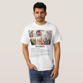 Daddy定パーソナライズされた義6フォトコラージュ Tシャツ (正面フル)