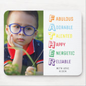 DADDY頭字語、フォトマウスパッド付き マウスパッド (正面)