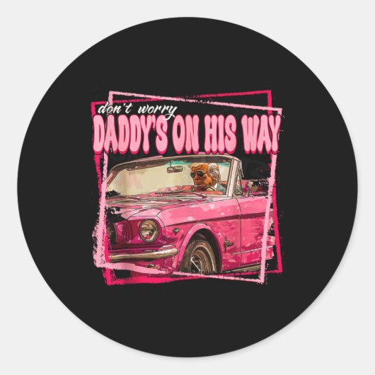 Daddy39sホームおもしろいトランプピンク2024タンクトップ ラウンドシール (正面)