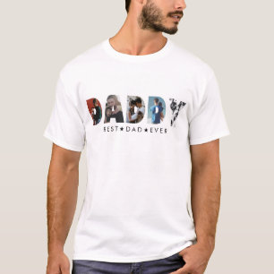DADDY スタイリッシュ 5フォトコラージュお父様の日 Tシャツ