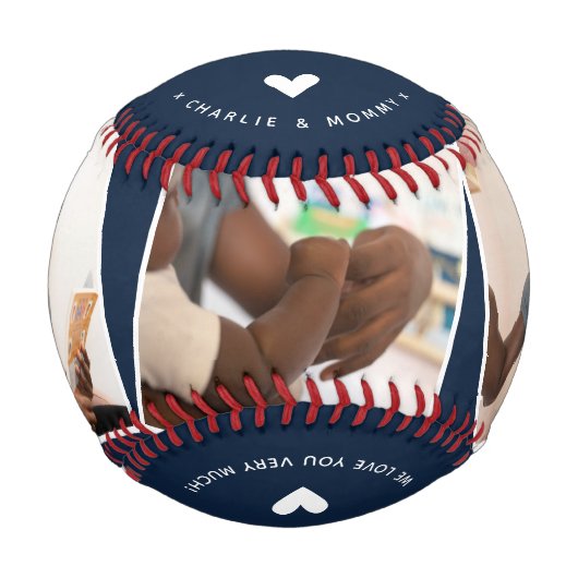 DADDY モダン Faters Day Photo Keepsake 野球ボール (正面)