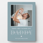 Daddy モダン Minimalist First Faters Day写真 フォトプラーク (正面)