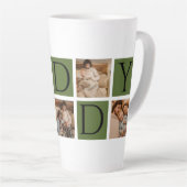 Daddy モダン Photo Collage - カスタムFather's Day | カフェラテマグ (右アングル)