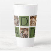 Daddy モダン Photo Collage - カスタムFather's Day | カフェラテマグ (正面)