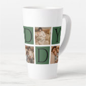 Daddy モダン Photo Collage - カスタムFather's Day | カフェラテマグ (右アングル)