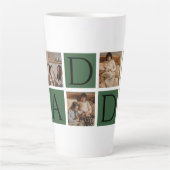 Daddy モダン Photo Collage - カスタムFather's Day | カフェラテマグ (正面)