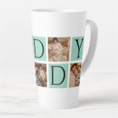 Daddy モダン Photo Collage - カスタムFather's Day | カフェラテマグ (右アングル)