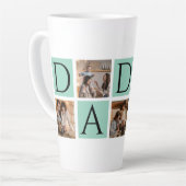 Daddy モダン Photo Collage - カスタムFather's Day | カフェラテマグ (左アングル)