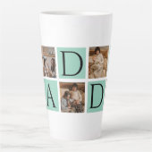 Daddy モダン Photo Collage - カスタムFather's Day | カフェラテマグ (正面)