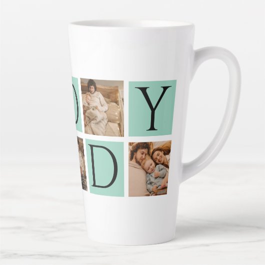 Daddy モダン Photo Collage - カスタムFather's Day | カフェラテマグ (右)