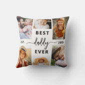 Daddy 最高の Ever – 父の日の写真コラージュ クッション (裏面)