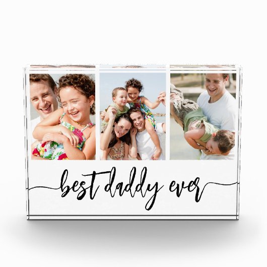 Daddy 最高の Ever – 父の日の写真コラージュ フォトブロック (正面)