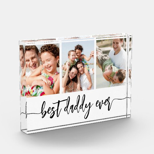 Daddy 最高の Ever – 父の日の写真コラージュ フォトブロック (左)