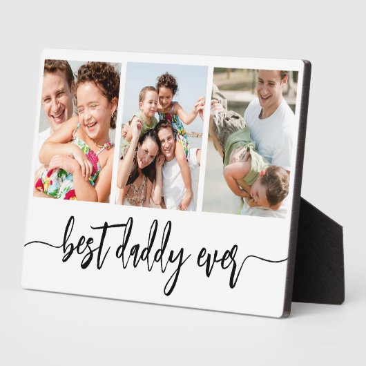 Daddy 最高の Ever – 父の日の写真コラージュ フォトプラーク (側面)