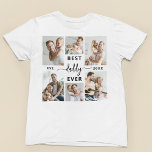 Daddy 最高の Ever – 父の日の写真コラージュ Tシャツ<br><div class="desc">お祝父さんの日の写真コラージュTシャツとして最高の"Daddy Ever"とのスタイルのパパ。このカスタムTシャツは美しく配置されたフォトコラージュを備え、大切な思い出やパパに過ごす特別な瞬間を展示できる。心温のまわりにまるメッセージ「最高のDaddy Ever」を中心に、感傷的な価値とデザインを組み合わせモダンたシャツ。柔らかく通気性高品質の高い生地を使用し、心地よいと耐久性を確保し、日々の衣服や特別な機会に最適。フレッ鮮やかシュに耐えるプリント保は新鮮な写真を見せ、洗い澄んた後に洗う。様々なサイズと色で利用できパーソナライズされたる、このTシャツはあなたのパパを尊重する思慮深く実用的な方法である。彼が家の外に出て、家の中に出てリラックスも、このシャツは彼が着るたびに彼にあなたの愛を思い出させるだろう。父の日、誕生日、または特別な機会に理想的な"最高の Daddy Ever"フォトコラージュTシャツは、彼が永遠に大切にする意味のある贈り物である。</div>