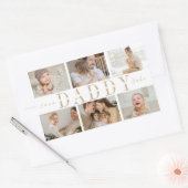 "Daddy"父親の日コラージュ子供の写真シール 長方形シール (封筒)