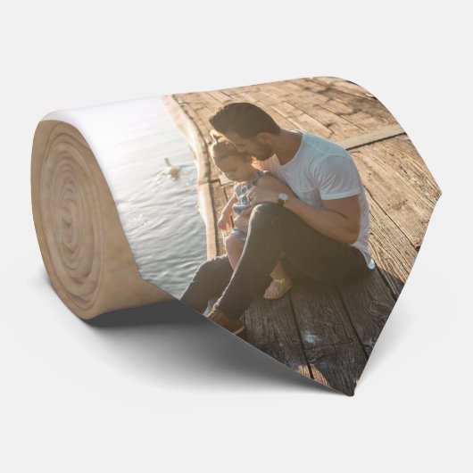 Daddy 素朴 Happy Father's Day写真 ネクタイ (ロール)