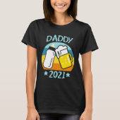 Daddy 2021 Father Baby Birth Men  Dad Tシャツ (正面)