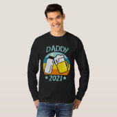 Daddy 2021 Father Baby Birth Men Dad Tシャツ (正面フル)