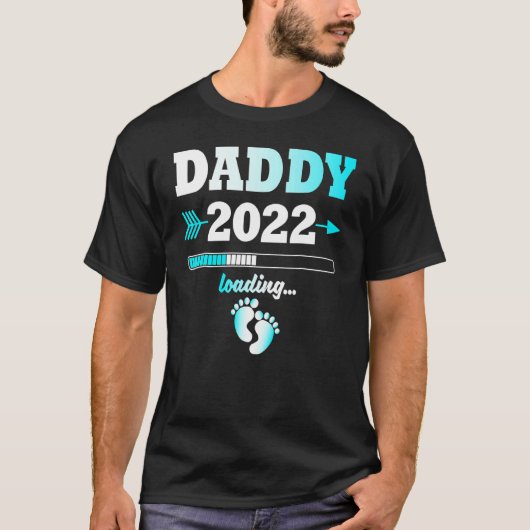 Daddy 2022出産予定のお父さん tシャツ (正面)