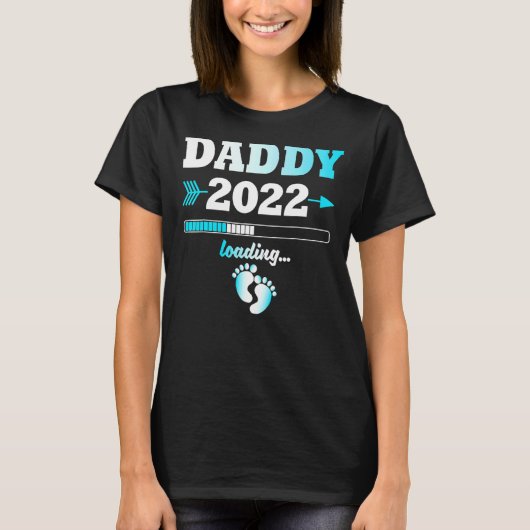 Daddy 2022 Loading Expectant Father Fanished Men Tシャツ (正面)