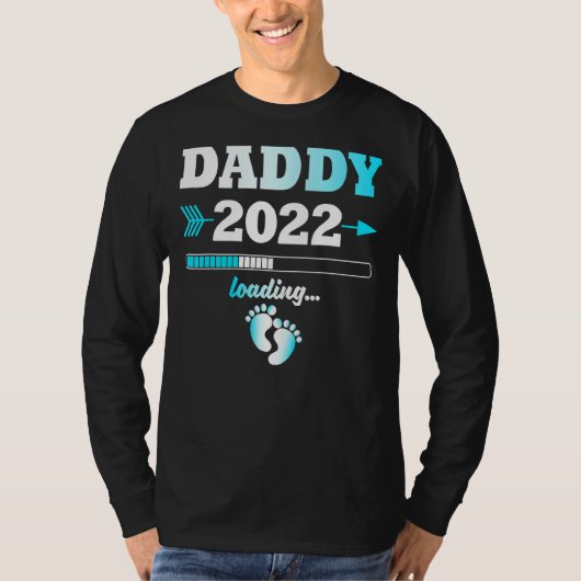 Daddy 2022 Loading Expectant Father Fanished Men Tシャツ (正面)