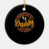 DADDY 2024に昇格した新しいDad First Timeパパ2024 セラミックオーナメント (正面)