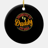 DADDY 2024に昇格した新しいDad First Timeパパ2024 セラミックオーナメント (裏面)