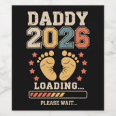 Daddy 2026 Loading Baby Announcement Expecting Dad ワインラベル (シングルラベル)