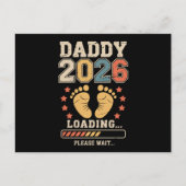 Daddy 2026 Loading Baby Announcement Expecting Dad 案内ポストカード (正面)