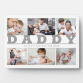 DADDY 6フォトコラージグレイカスタム文字5x7 フォトプラーク (正面)
