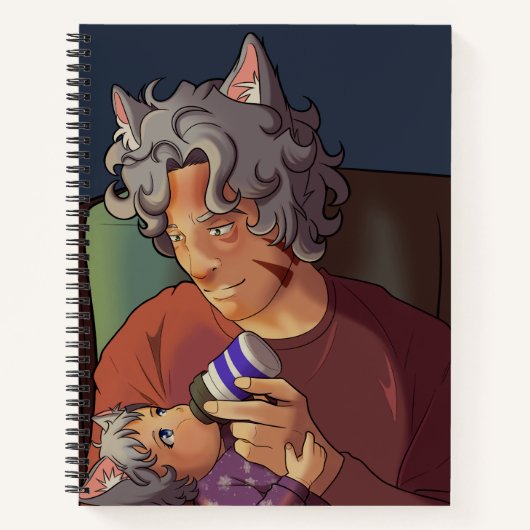 Daddy and Child 8.5 x 11ノートブック ノートブック (正面)