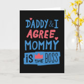 Daddy and I agree Mommy is the boss カード (黄色い花)