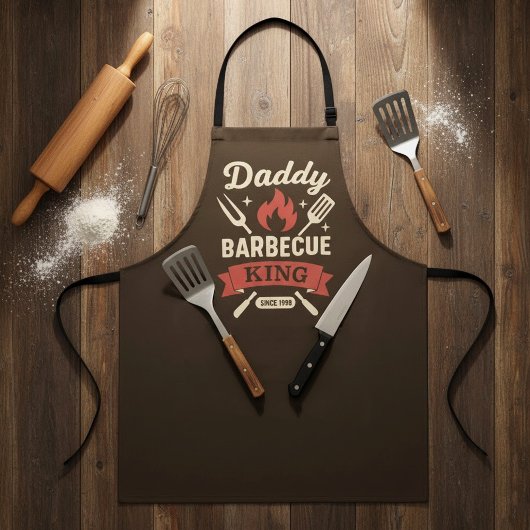 Daddy Barbecue King BBQ Apron for Dad エプロン