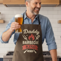Daddy Barbecue King — Personalized BBQ Apron