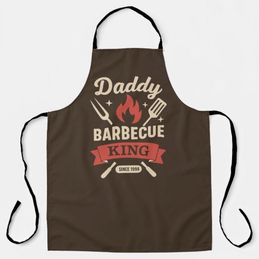 Daddy Barbecue King — Personalized BBQ Apron エプロン (正面)
