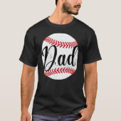 Daddy Baseball Graphic Matching Family Fathers Day Tシャツ (正面)