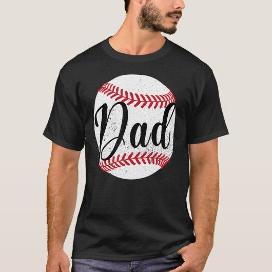 Daddy Baseball Graphic Matching Family Fathers Day Tシャツ (正面)