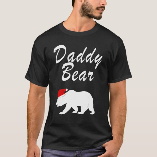 Daddy Bear Christmas Santa Family Matching PJ Tシャツ (正面)