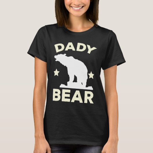 Daddy Bear Cubs Family Father Kids Twins Animal Fo Tシャツ (正面)