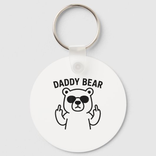 Daddy Bear Funny Gift For Men Boys  キーホルダー (正面)