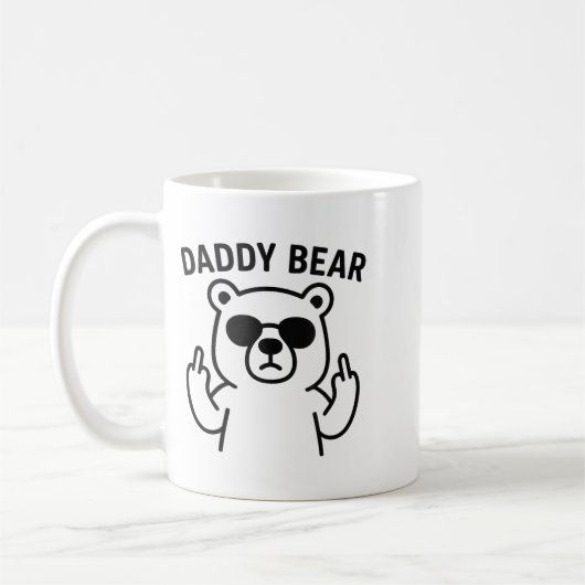Daddy Bear Funny Gift For Men Boys  コーヒーマグカップ (左)