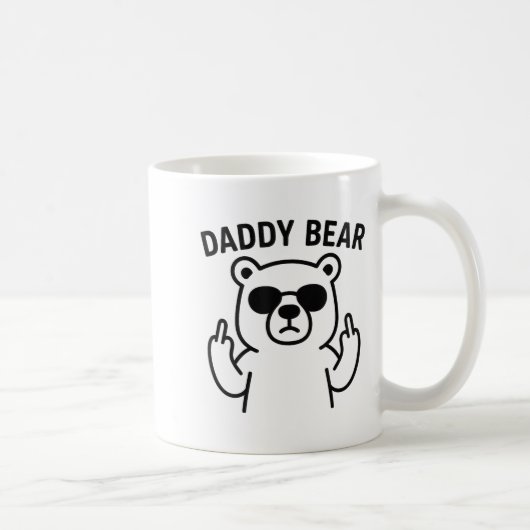 Daddy Bear Funny Gift For Men Boys  コーヒーマグカップ (右)